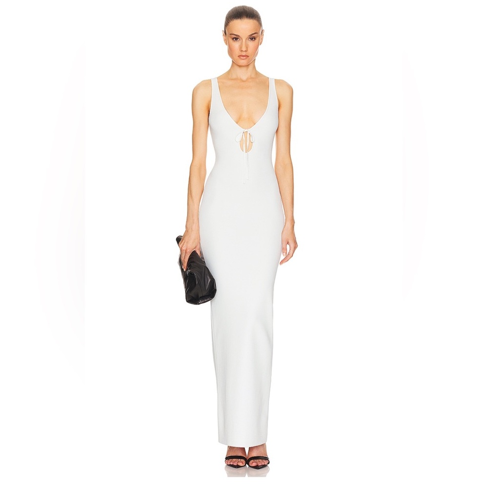 Helsa Teva Knit Dress in White - Picture 1 of 7